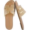 image:imageCUSHIONAIRE Caper Jelly Sandals for Women Comfortable Womens Slides with Cushioned Footbed and Wide Widths AvailableNude