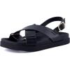 image:imageCUSHIONAIRE Eden Footbed Sandals for Women Comfortable Arch Support Womens Sandals with Platform Slingback Strap and Memory FoamBlack