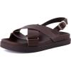 image:imageCUSHIONAIRE Eden Footbed Sandals for Women Comfortable Arch Support Womens Sandals with Platform Slingback Strap and Memory FoamChocolate