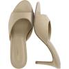 image:imageCUSHIONAIRE Elle Pointed Heel Womens Sandal Open Toe Heeled Mule with Cushioned Memory and Stiletto DesignTaupe Microsuede