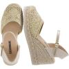 image:imageCUSHIONAIRE Flora Platform Espadrilles for Women Dressy Wedge Closed Toe Sandals with Ankle Strap and Cushioned FootbedGold