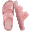 image:imageCUSHIONAIRE Pool Slides for Women Waterproof Double Buckle Adjustable SlipOn Womens Sandals for Beach Shower Casual WearPink