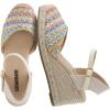 image:imageCUSHIONAIRE Tuti Platform Espadrilles for Women Multicolor Woven Closed Toe Wedge Sandals with Adjustable Ankle Strap and Cushioned FootbedNatural Raffia