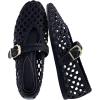 image:imageCUSHIONAIRE Wit Hand Woven Womens Flats Comfortable Mary Jane Ballet Flat with Adjustable Buckle Braided Strap and Cushioned Memory FoamBlack