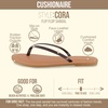 image:imageCUSHIONAIRE Cora Flip Flops for Women  Vacation Beach Essentials  Casual Women Footwear Sandals with Wide Widths AvailableBrown Patent