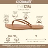 image:imageCUSHIONAIRE Cora Flip Flops for Women  Vacation Beach Essentials  Casual Women Footwear Sandals with Wide Widths AvailableCognac Patent