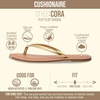 image:imageCUSHIONAIRE Cora Flip Flops for Women  Vacation Beach Essentials  Casual Women Footwear Sandals with Wide Widths AvailableGold