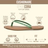 image:imageCUSHIONAIRE Cora Flip Flops for Women  Vacation Beach Essentials  Casual Women Footwear Sandals with Wide Widths AvailableGreen Croco
