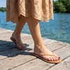 image:imageCUSHIONAIRE Cora Flip Flops for Women  Vacation Beach Essentials  Casual Women Footwear Sandals with Wide Widths AvailableNatural