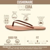 image:imageCUSHIONAIRE Cora Flip Flops for Women  Vacation Beach Essentials  Casual Women Footwear Sandals with Wide Widths AvailableTan