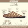 image:imageCUSHIONAIRE Lab Jelly Flats for Women Closed Toe Slip On Lightweight Womens Mules with Woven Design and Cushioned ComfortChocolate