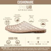 image:imageCUSHIONAIRE Lab Jelly Flats for Women Closed Toe Slip On Lightweight Womens Mules with Woven Design and Cushioned ComfortMocha