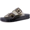 image:imageCUSHIONAIRE Pool Slides for Women Waterproof Double Buckle Adjustable SlipOn Womens Sandals for Beach Shower Casual WearSmoke