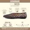 image:imageCUSHIONAIRE Siesta Modern Lattice Ballet Flats for Women Comfortable Slip On Pointed Toe Womens Jelly ShoesChocolate