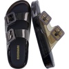 image:imageCUSHIONAIRE Pool Slides for Women Waterproof Double Buckle Adjustable SlipOn Womens Sandals for Beach Shower Casual WearSmoke