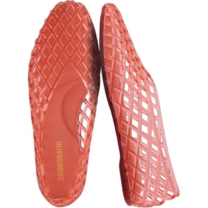 image:imageCUSHIONAIRE Siesta Modern Lattice Ballet Flats for Women Comfortable Slip On Pointed Toe Womens Jelly ShoesRed