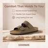 image:imageCUSHIONAIRE Mens Lynx Cork footbed Sandal with ComfortBrown Nubuck