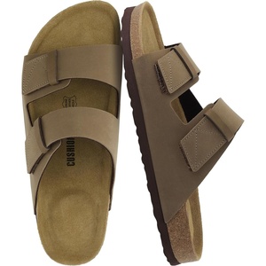 image:imageCUSHIONAIRE Mens Lynx Cork footbed Sandal with ComfortBrown Nubuck