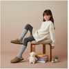 image:imageCUSHIONAIRE Kids Hana Cork footbed clog with Genuine Leather upper Faux Fur lining and ComfortBrown