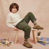 image:imageCUSHIONAIRE Kids Hana Cork footbed clog with Genuine Leather upper Faux Fur lining and ComfortBrown