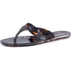 image:imageCUSHIONAIRE Tropic Thong Jelly Flip Flops for Women with Square Toe and Wide Strap Design Comfortable Lightweight Womens SandalsTortoise