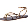image:imageCUSHIONAIRE Vita Jelly Sandals for Women Casual Lightweight Womens Strappy Sandals with Adjustable Buckle Strap and Gold Hardware AccentTortoise