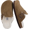 image:imageCUSHIONAIRE Kids Hana Cork footbed clog with Genuine Leather upper Faux Fur lining and ComfortBrown