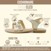 image:imageCUSHIONAIRE Cleo Girls Sandals Flower Strap Dress Style Girls Dress Shoes with Cushioned Footbed and Adjustable Ankle StrapGold