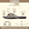 image:imageCUSHIONAIRE Lanky Strappy Sandals for Women Trendy MultiStrap Square Toe Flat Slide Womens Sandals with Cushioned FootbedBrown Multi