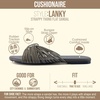 image:imageCUSHIONAIRE Lanky Strappy Sandals for Women Trendy MultiStrap Square Toe Flat Slide Womens Sandals with Cushioned FootbedKhaki