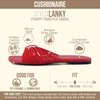 image:imageCUSHIONAIRE Lanky Strappy Sandals for Women Trendy MultiStrap Square Toe Flat Slide Womens Sandals with Cushioned FootbedRed