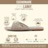 image:imageCUSHIONAIRE Lanky Strappy Sandals for Women Trendy MultiStrap Square Toe Flat Slide Womens Sandals with Cushioned FootbedTaupe