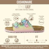 image:imageCUSHIONAIRE Lily Girl Toddler Sandals with Adjustable Gold Tone Star Buckles and Cushioned Cork Footbed Slip On Girls Slides for KidsMulti Woven