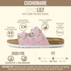 image:imageCUSHIONAIRE Lily Girl Toddler Sandals with Adjustable Gold Tone Star Buckles and Cushioned Cork Footbed Slip On Girls Slides for KidsPink Stars