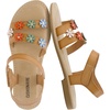 image:imageCUSHIONAIRE Cleo Girls Sandals Flower Strap Dress Style Girls Dress Shoes with Cushioned Footbed and Adjustable Ankle StrapTan