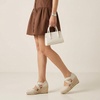 image:imageCUSHIONAIRE Chica Espadrille Wedge Sandals for Women Slip On Closed Toe Women Shoes with Elastic Straps and Stylish Everyday ComfortBeige