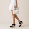 image:imageCUSHIONAIRE Chica Espadrille Wedge Sandals for Women Slip On Closed Toe Women Shoes with Elastic Straps and Stylish Everyday ComfortBlack