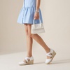 image:imageCUSHIONAIRE Chica Espadrille Wedge Sandals for Women Slip On Closed Toe Women Shoes with Elastic Straps and Stylish Everyday ComfortIvory