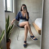 image:imageCUSHIONAIRE Chica Espadrille Wedge Sandals for Women Slip On Closed Toe Women Shoes with Elastic Straps and Stylish Everyday ComfortNavy