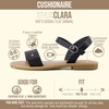 image:imageCUSHIONAIRE Clara Casual Flat Girls Sandals Adjustable Buckle Ankle Strap with Lightweight Cushioned Comfort Kids SandalsBlack