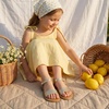 image:imageCUSHIONAIRE Clara Casual Flat Girls Sandals Adjustable Buckle Ankle Strap with Lightweight Cushioned Comfort Kids SandalsGold