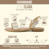 image:imageCUSHIONAIRE Clara Casual Flat Girls Sandals Adjustable Buckle Ankle Strap with Lightweight Cushioned Comfort Kids SandalsGold
