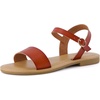 image:imageCUSHIONAIRE Clara Casual Flat Girls Sandals Adjustable Buckle Ankle Strap with Lightweight Cushioned Comfort Kids SandalsWhiskey
