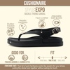 image:imageCUSHIONAIRE Expo Thong Sandals for Women Comfortable Slingback Sandals with Arch Support and Cushioned FootbedBlack