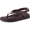 image:imageCUSHIONAIRE Expo Thong Sandals for Women Comfortable Slingback Sandals with Arch Support and Cushioned FootbedChocolate