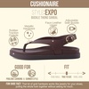 image:imageCUSHIONAIRE Expo Thong Sandals for Women Comfortable Slingback Sandals with Arch Support and Cushioned FootbedChocolate