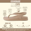 image:imageCUSHIONAIRE Expo Thong Sandals for Women Comfortable Slingback Sandals with Arch Support and Cushioned FootbedTan