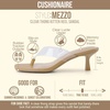 image:imageCUSHIONAIRE Mezzo Clear Strap Kitten Heels for Women Square Toe Flip Flop Sandal Heels with Memory Foam ComfortClear