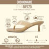 image:imageCUSHIONAIRE Mezzo Clear Strap Kitten Heels for Women Square Toe Flip Flop Sandal Heels with Memory Foam ComfortNude