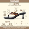 image:imageCUSHIONAIRE Mezzo Clear Strap Kitten Heels for Women Square Toe Flip Flop Sandal Heels with Memory Foam ComfortTortoise
